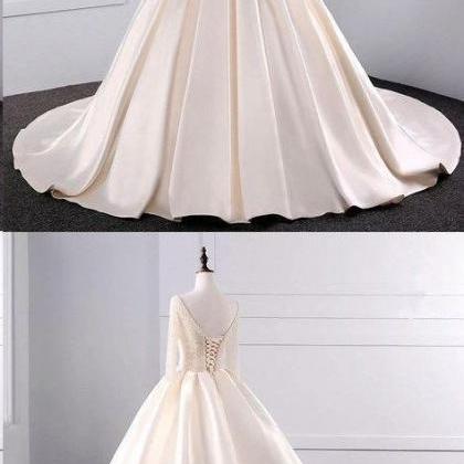 Ball Gown Wedding Dresses Long Trai..