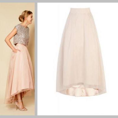 New Arrival High Low Quality Skirt, Long Skirt,Chiffon Skirt,Charming Women Skirt,Spring Autumn Skirt ,A-Line Skirt,PD1700579