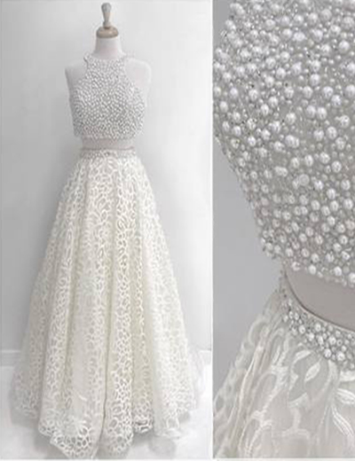 white pearl dress