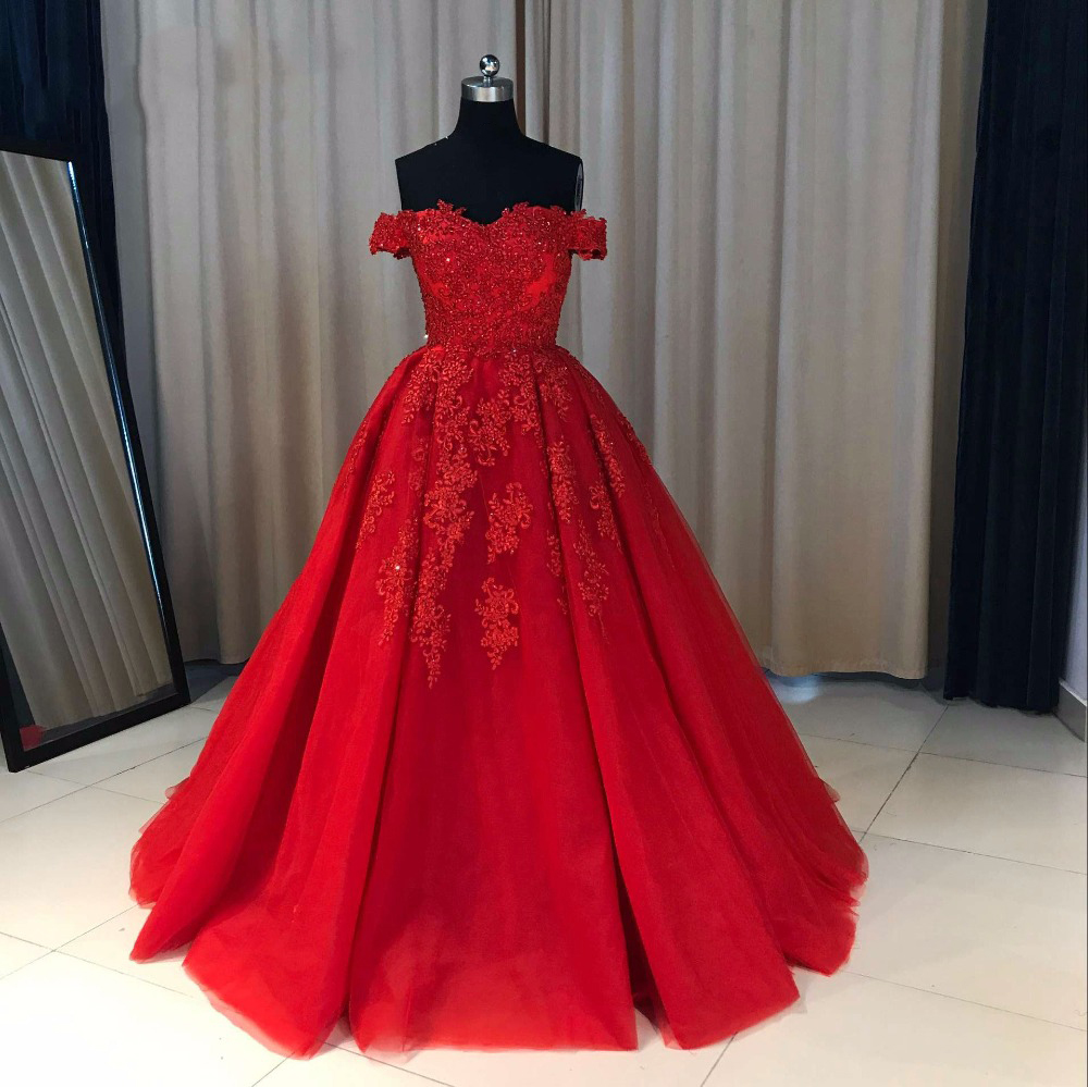 ball gown red dress