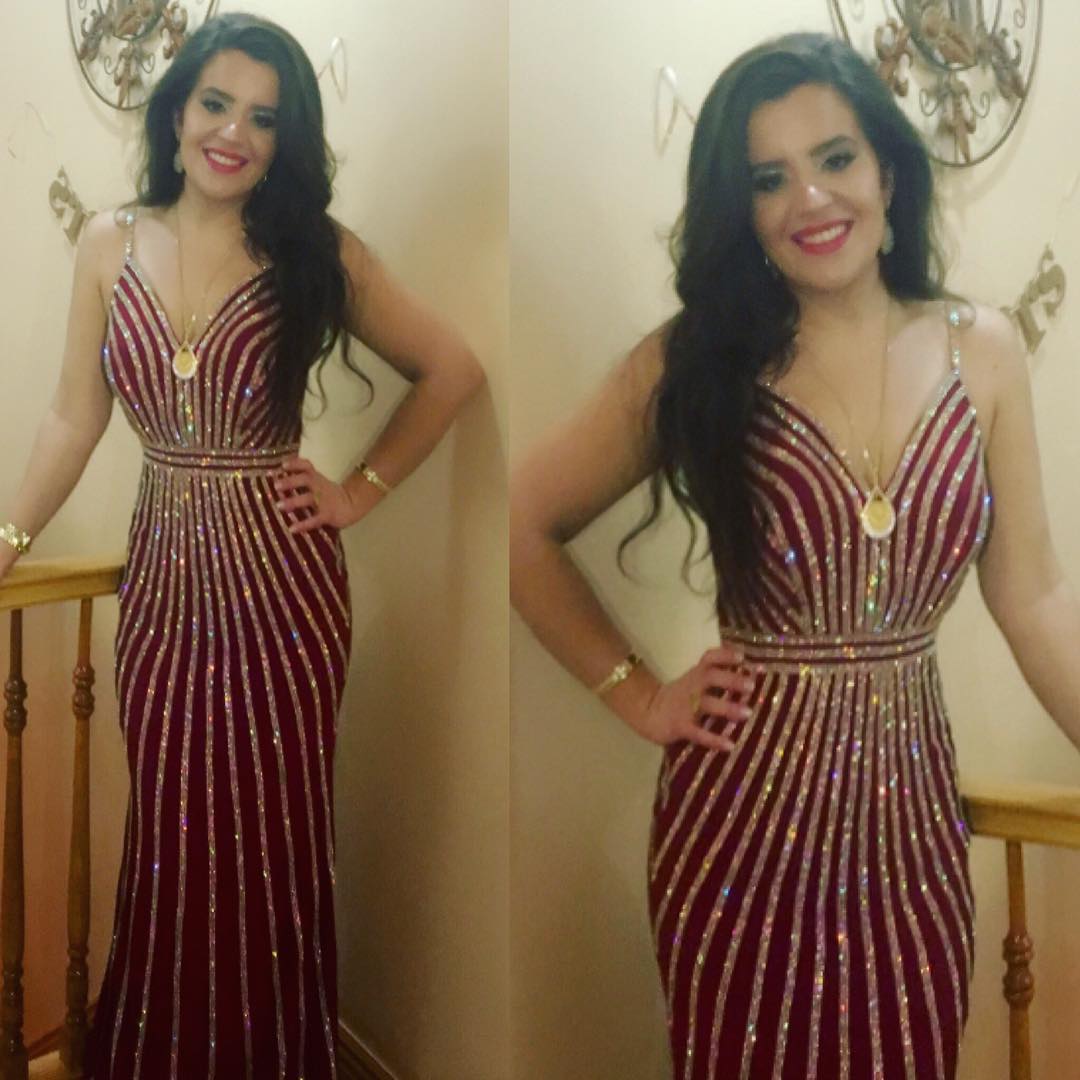 Gold and Purple Pageant Dresses