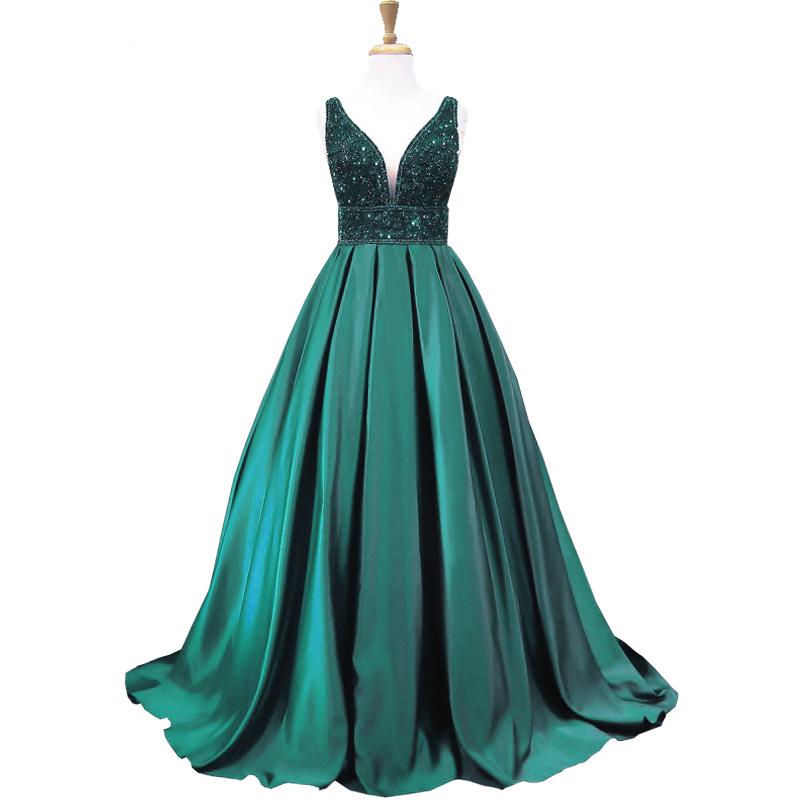 dark green beaded dress