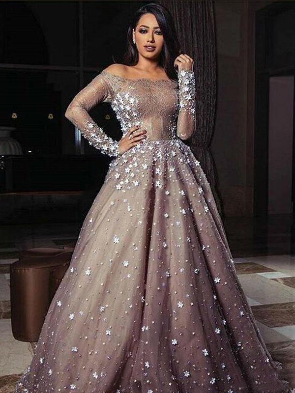 Prom Silver Evening Dress Sleeves