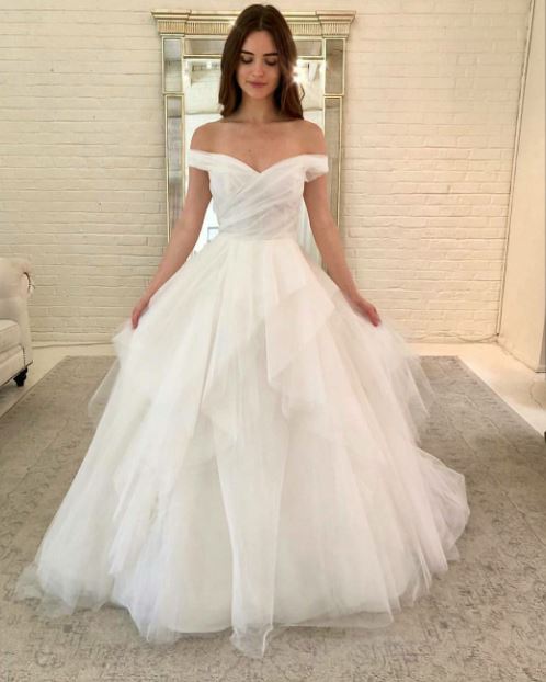 tiered wedding dress