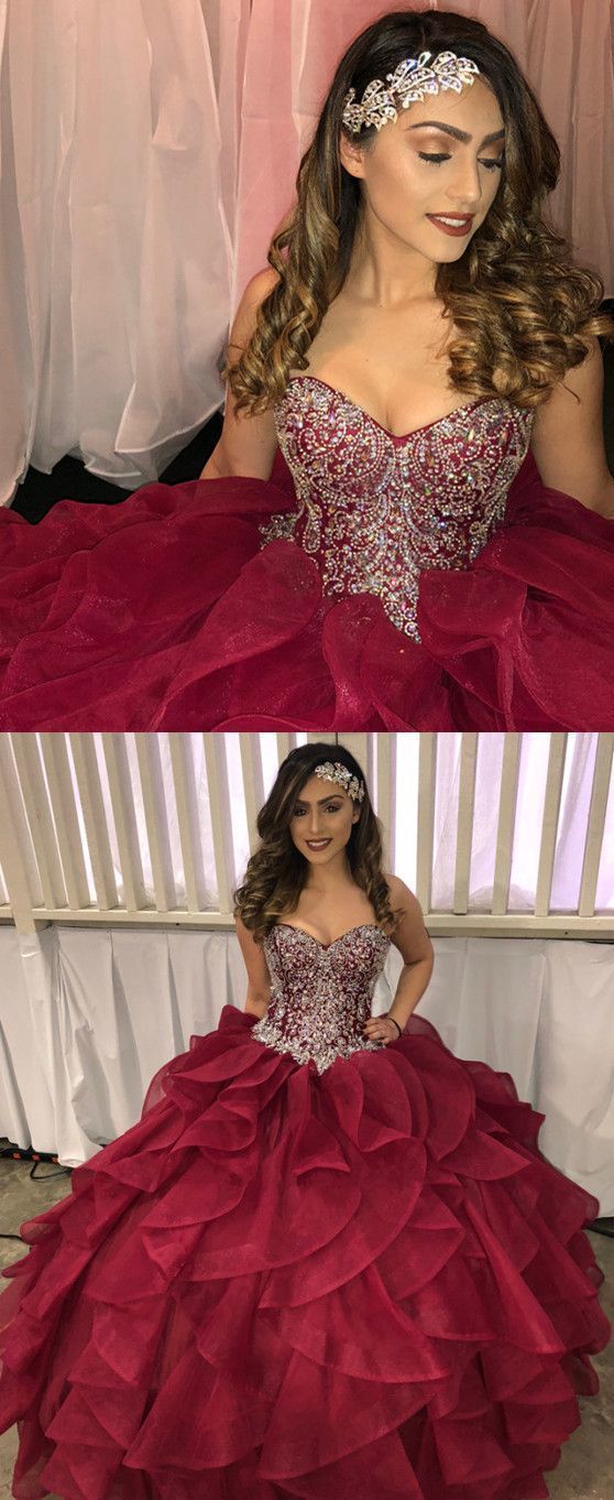 quinceanera burgundy