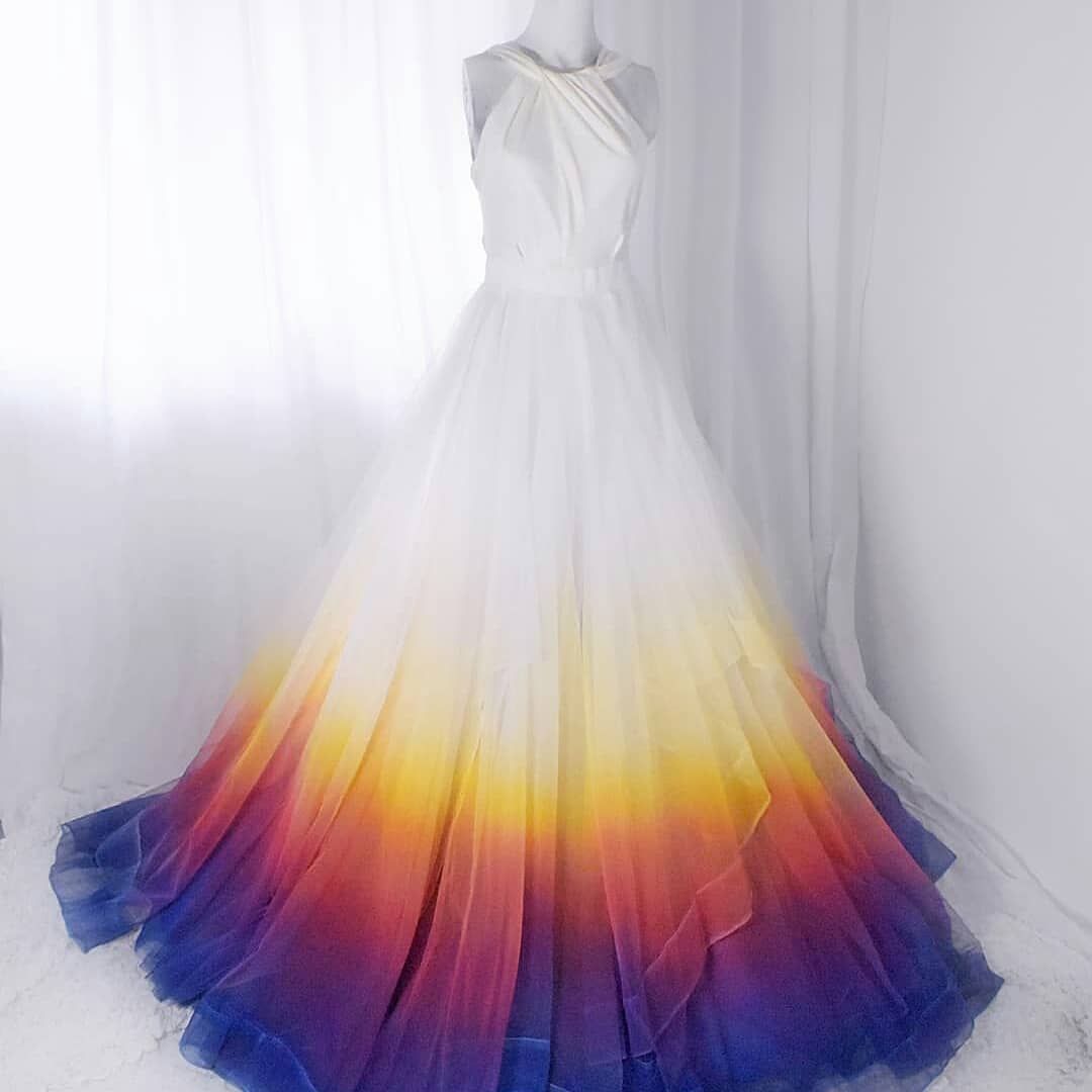 Colorful Prom Dresses A Line Halter ...