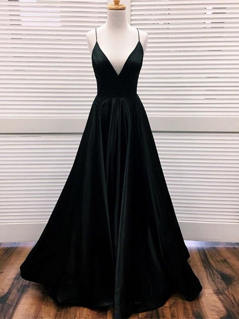 long prom dresses black