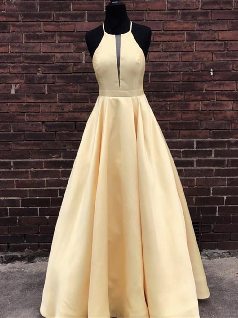 2019 yellow prom dresses