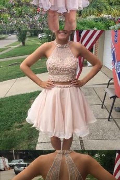 Charming Homecoming Dresses,Pink prom Dresses,Beaded homecoming Dresses, Juniors Homecoming Dresses