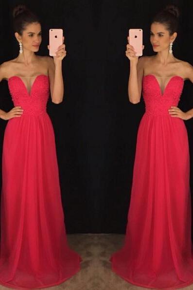 Red Prom Dress,Sexy Prom Dress,Tulle Prom Dress,Long Sleeveless Prom Dress,Women Prom Dress,Charming Prom Dress