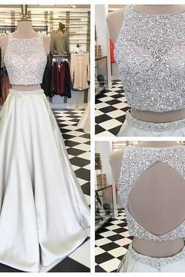 Beading Prom Dresses,Two Pieces Prom Dress,Prom Dress,Modern Prom Dress,Fashion Prom Dress