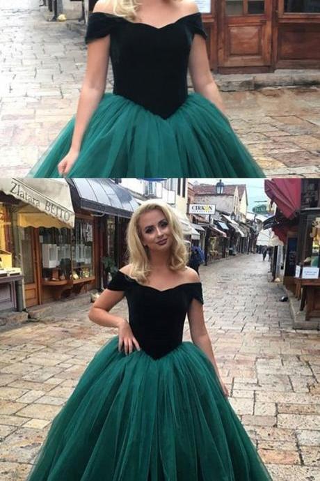 dark green wedding gown