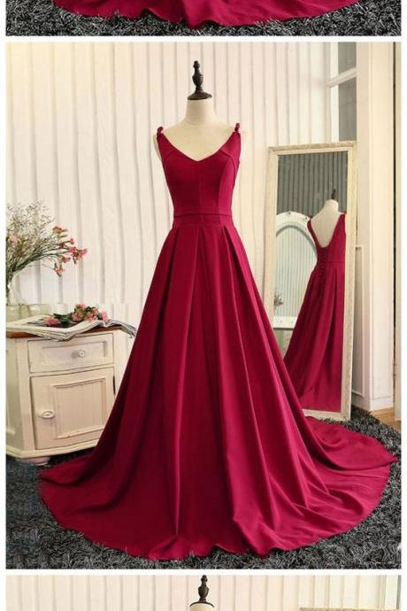 Stunning Prom Dress, red Prom Evening Dress,ball gown Prom Dress, Long Prom Evening Dress