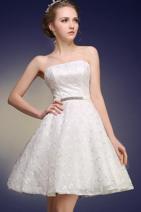Charming Homecoming Dress,Lace Homecoming Dress,Strapless Homecoming Dress,Noble Homecoming Dress,PD1700234