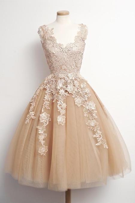 Charming Homecoming Dress,Appliques Homecoming Dress,Tulle Homecoming Dress, Noble Short Prom Dress,PD1700345