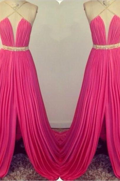 Charming Prom Dress,Chiffon Prom Dress,A-Line Prom Dress,Sexy Prom Dress,Pleat Prom Dress,PD1700575