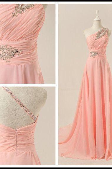  Charming Prom Dress,Chiffon Prom Dress,A-Line Prom Dress,One-Shoulder Prom Dress,Long Prom Dress,PD1700582