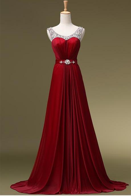 Handmade Prom Dress, Real Made Prom Dress,Red Prom Dress,Discount Prom Dress,Custom Prom Dress,Beaded Prom Dress,Chiffon Prom Dress,2016 Prom Dress,Long Prom Dress,Dress For Prom,PD1700777
